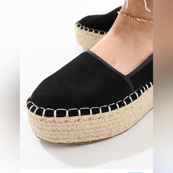 ASOS Shoes - Like New ASOS DESIGN Journal flatform espadrilles in black